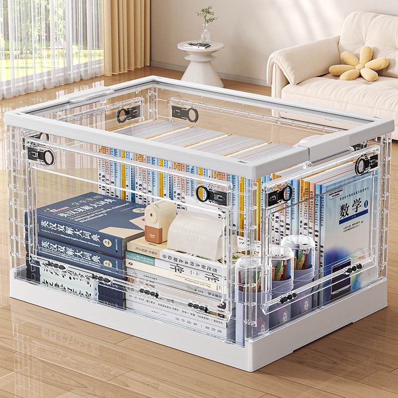 CONY กล่องเก็บของ กล่องเก็บของพับเก็บได้ กล่องใส่ของ พร้อมฝาปิด มีล้อ ลังพลาสติกพับเก็บได้ กล่องเก็บของ