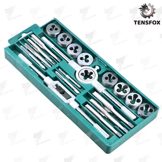 Tensfox ชุดต๊าปเกลียวตัวผู้ ตัวเมีย ชุดต๊าบเกลียว ชุดทำเกลียว 20 ชิ้น M3-M12 ชุดต๊าปเกลียวมือ พร้อมกล่อง