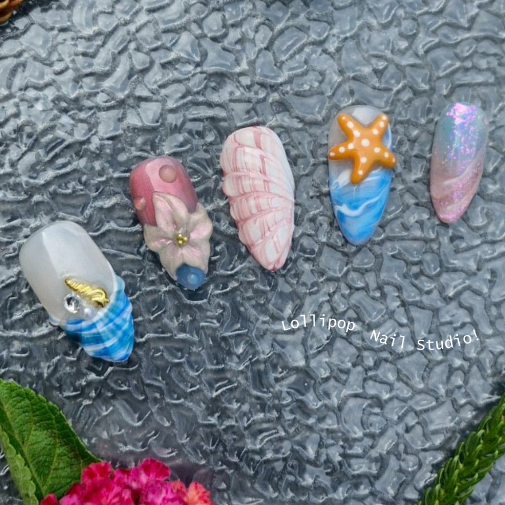 005 เล็บปลอมแฟชั่น พร้อมอุปกรณ์ในชุด (พร้อมส่ง) | Lollipop Nail Studio