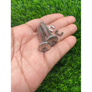 (ก้นหอยลึก) เซ็ทสลักพักเท้าหลัง + กิ๊บ หัวสนามจี้ลาย HONDA ส…