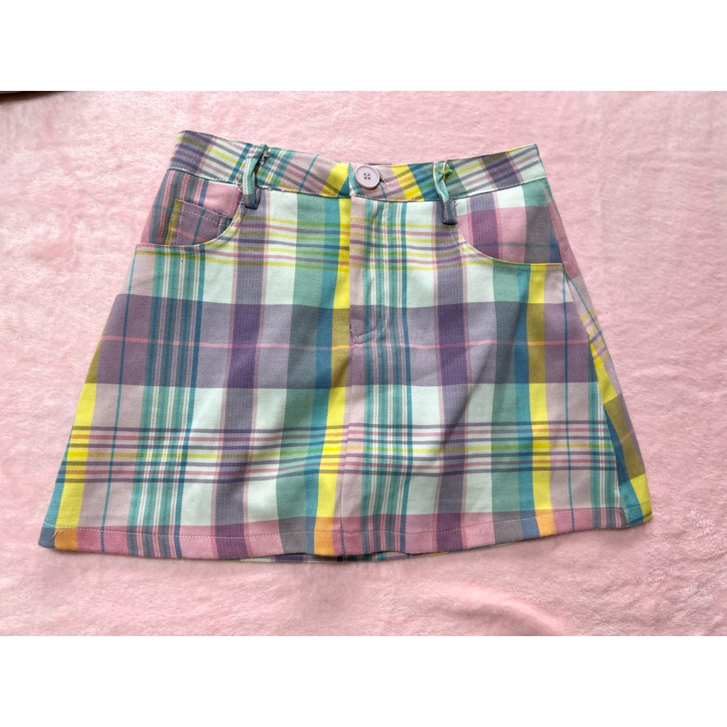 กางเกงกระโปรงลายพาสเทลป้ายUn reve