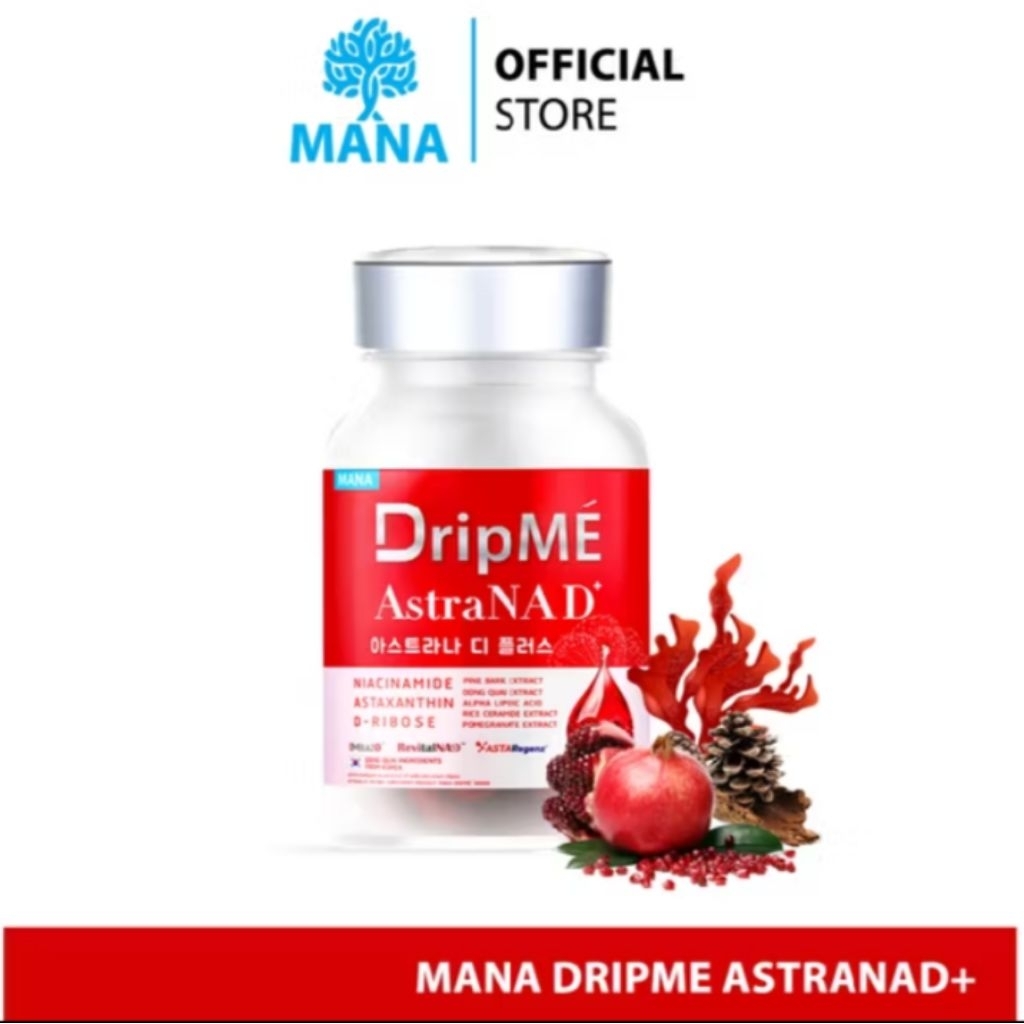 MANA DripME" AstraNAD+  วิตามินดริปผิวโกลว์ ต้านแก่ ชะลอวัย ฝ้า กระ