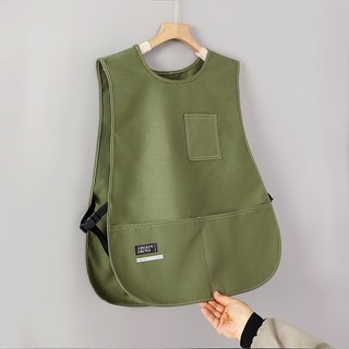 (พร้อมส่ง) เสื้อกั๊กกันเปื้อน ผ้าฝ้าย สำหรับทำอาหารในครัว ระบายอากาศได้ดี ป้องกันการเปื้อน