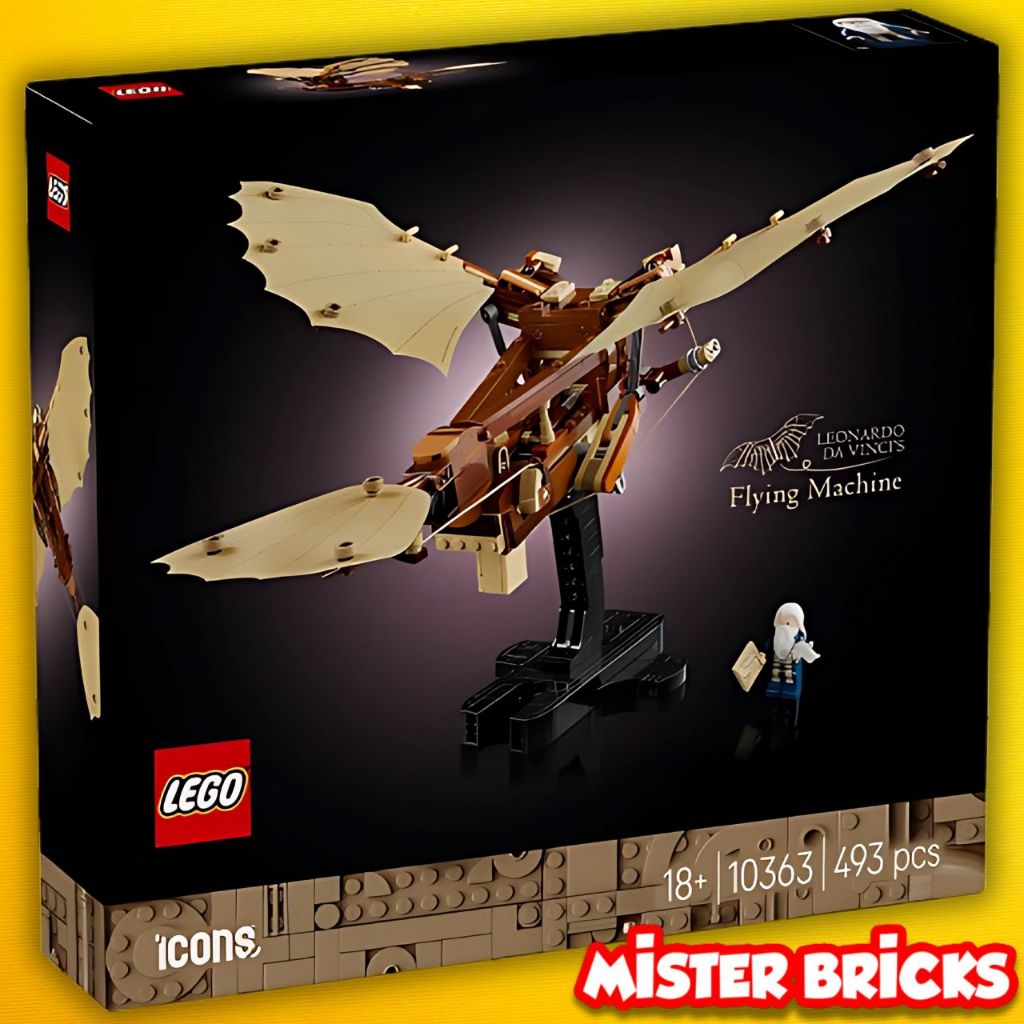 LEGO Icons 10363 เครื่องบินของ Leonardo da Vinci | Ornithopter รุ่นสะสมตกแต่งโต๊ะทำงาน