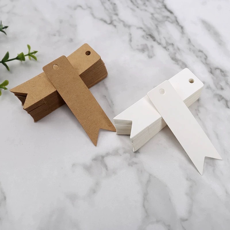 ป้าย Tag กระดาษทรงริบบิ้น สำหรับงานคราฟท์และแพ็กของ