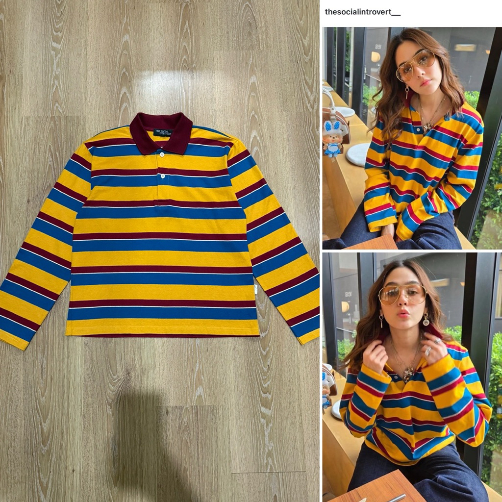 (ใช้โค้ดลดได้) the social introvert eden long sleeve polo shirt