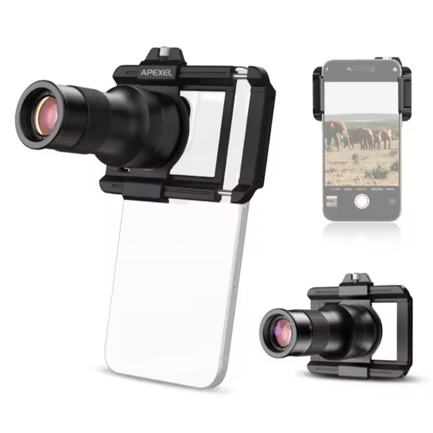 APEXEL 2-in-1 Telephoto Macro เลนส์ Observation 6x กล้องโทรทรรศน์ Ultra CLEAR การถ่ายภาพโทรศัพท์มือถือเลนส์อุปกรณ์เสริม