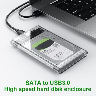 กล่องใส่ HDD โปร่งใส 2.5 นิ้ว SATA เป็น USB 3.1 Type C รองรับการถ่ายโอนข้อมูล 5Gbps 4TB