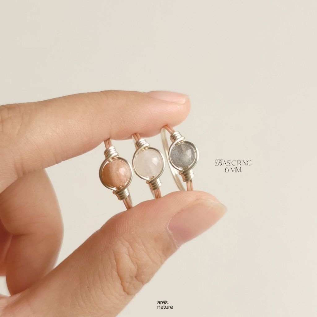 ares.nature – แหวนหินมงคล รุ่น Basic สายมู แหวนลวดดัดเลือกหินเองได้ แจ้งไซส์ทางหมายเหตุ