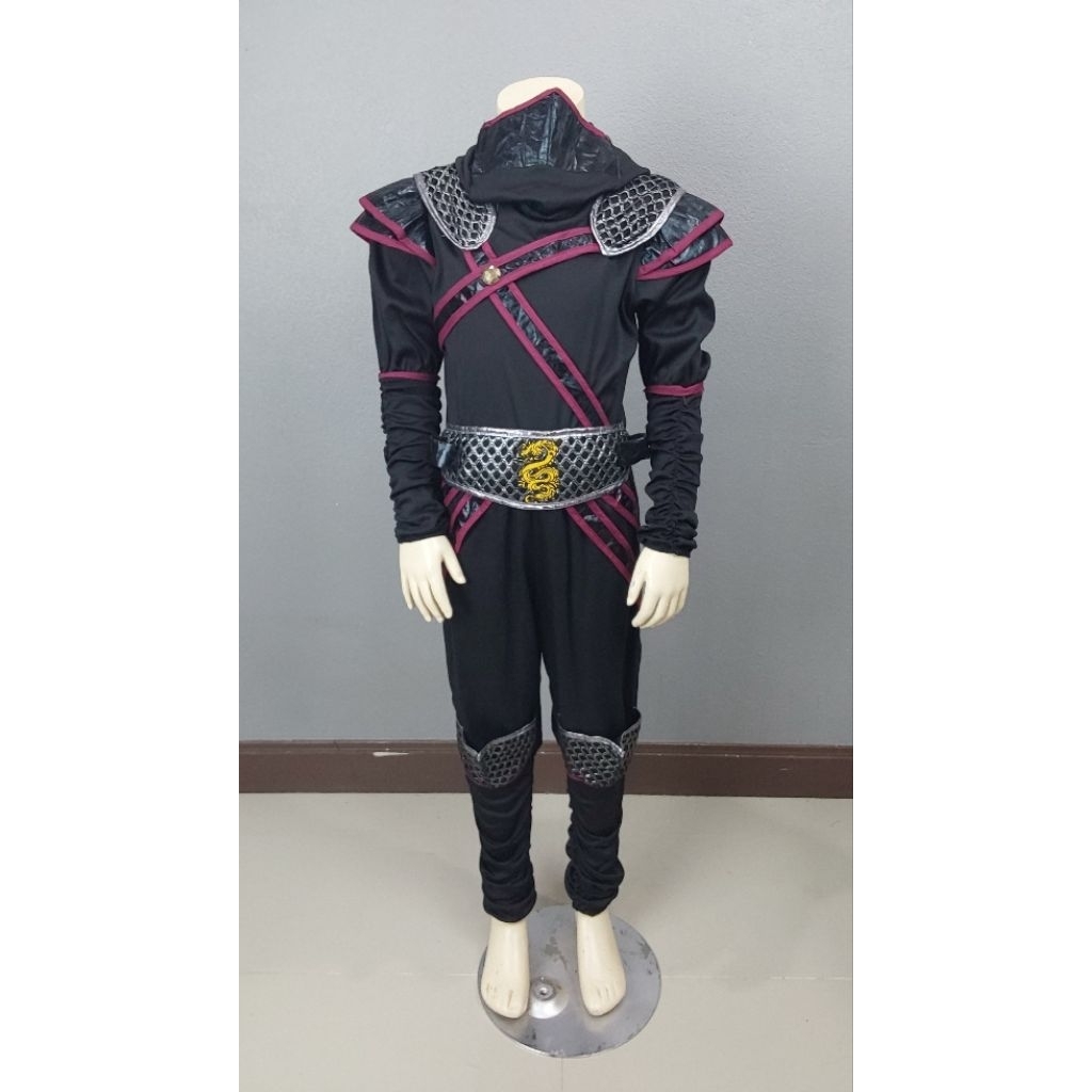 ชุดแฟนซี ชุดคอสเพลย์ ชุดนินจา ninja เด็ก มีฮู๊ดปิดหน้า