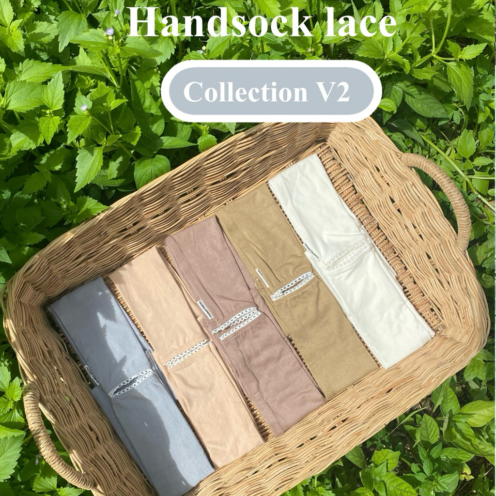 ปลอกแขนลูกไม้V2ลูกไม้ยืด พร้อมส่ง กด5แถม1 ทางร้านเลือกลายเอง