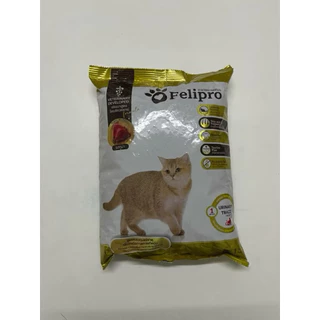 Felipro Cat Food tuna สีทอง รสทูน่า ลดโอกาสเกิดนิ่วเหมาะสำหรับแมวหลังหย่านม 15/04/2027ถุง1 กิโล มีให้เลือกเเบบ3-5-10ถุง