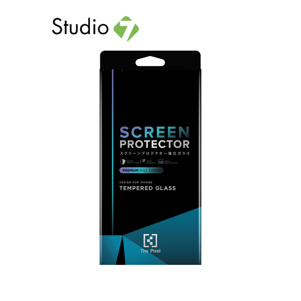 ฟิล์มกันรอย The Pixel Tempered Glass iPhone 17/Air/17 Pro/17 Pro Max Black by Studio7