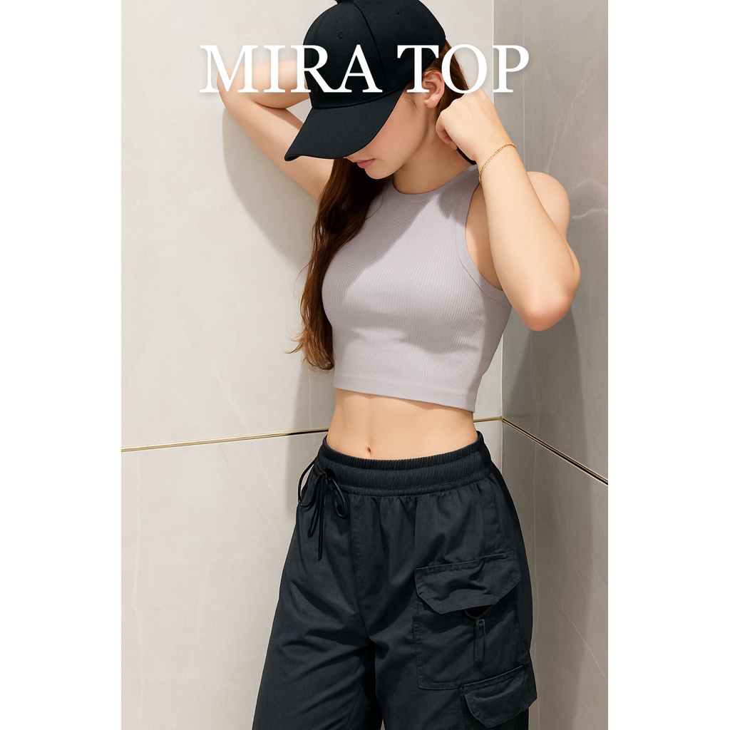 เสื้อกล้ามครอปผู้หญิง | MIRA Crop Tank Top | Running & Yoga Tank Top
