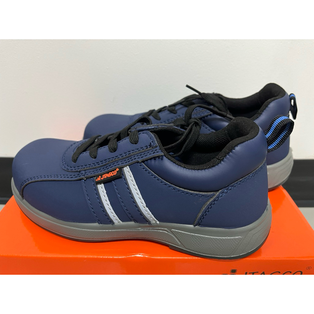 JTAGCO JA22 รองเท้าเซฟตี้ SafetyShoes มีมาตราฐาน CE สีกรม เบอร์ 37