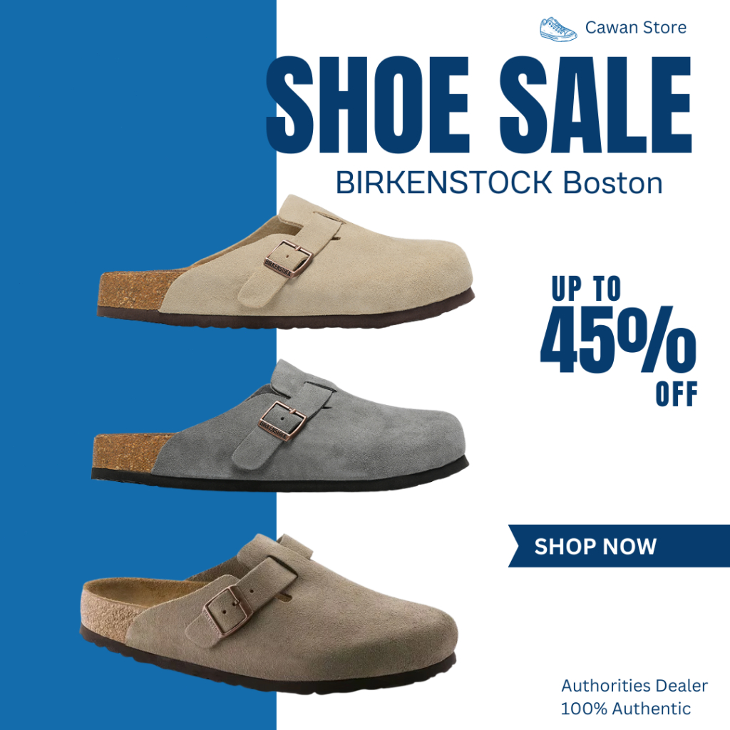 [ของแท้100%] BIRKENSTOCK Boston รองเท้า รองเท้าแตะ รองเท้าสำหรับชายหญิง