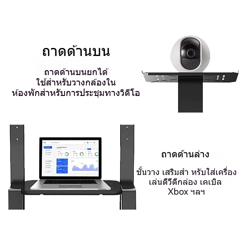 ขาตั้งทีวี 32-90 นิ้ว ปรับความสูงได้ พร้อมล้อเลื่อน thumbnail 9