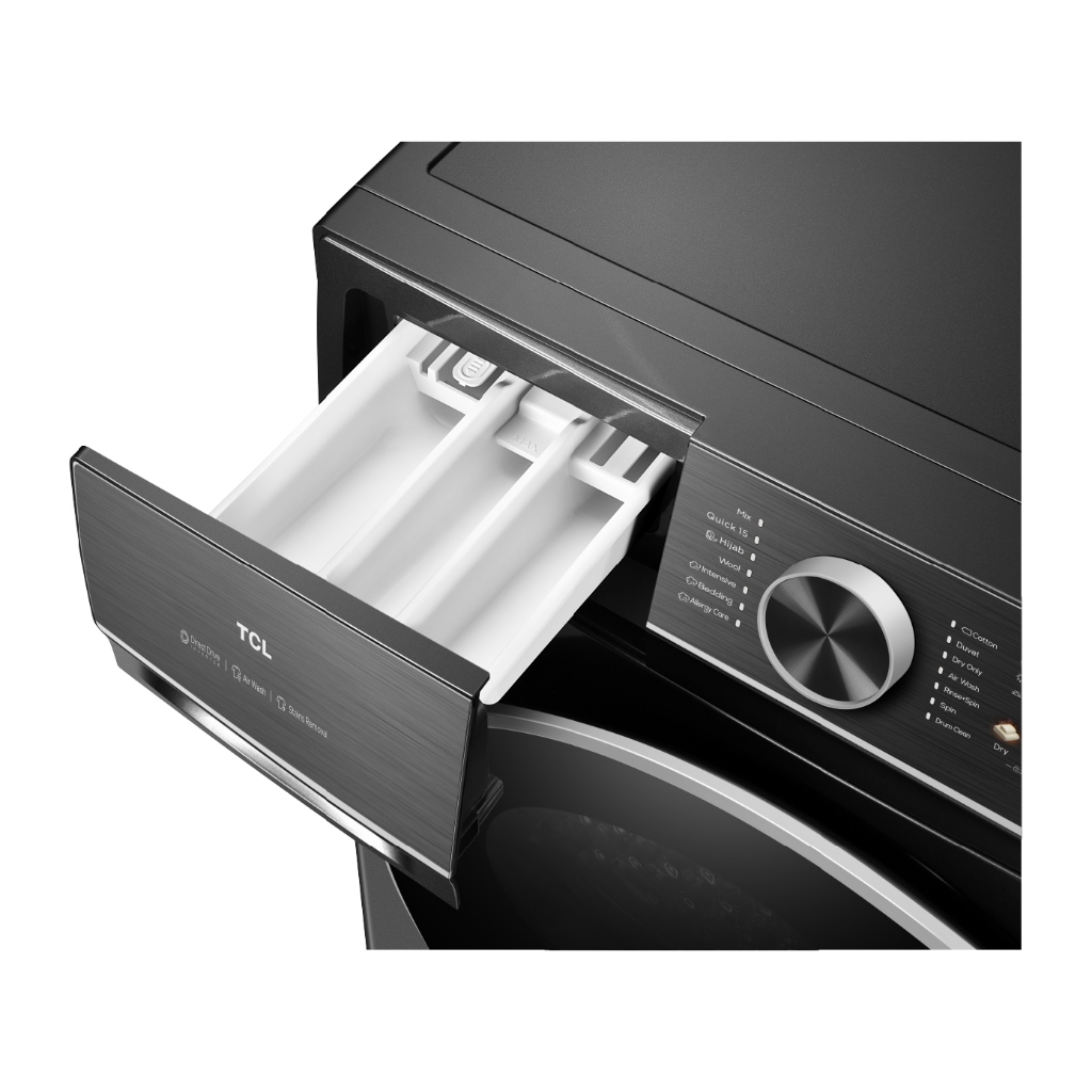 ใหม่ TCL WASH and DRY เครื่องซักอบผ้าฝาหน้า ซัก 10Kg. อบ 7Kg. สีเทาเข้ม รุ่น WT890PWDS Color touch screen - รูปที่ 4