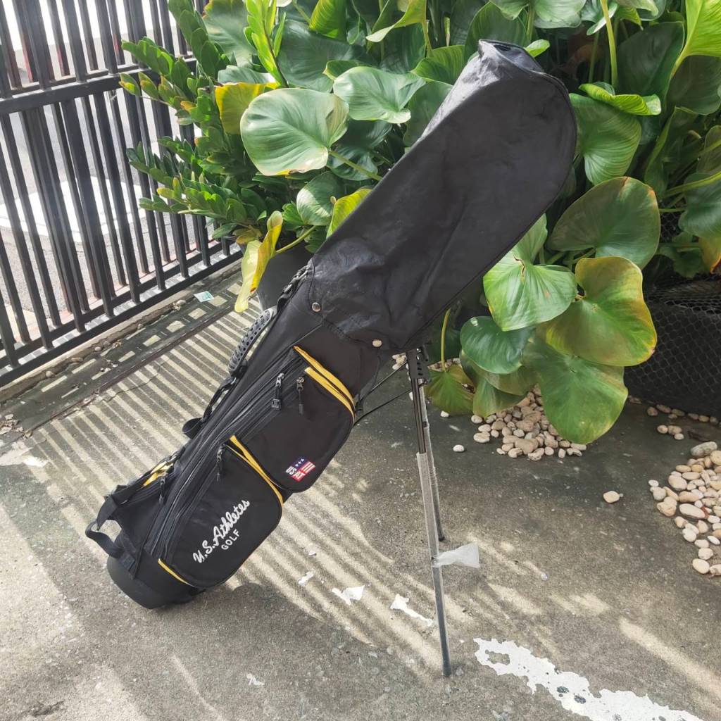 ถุงกอล์ฟ Golf Caddy Bag US Athlete 6.5 type Caddy Bag black gold From Japan