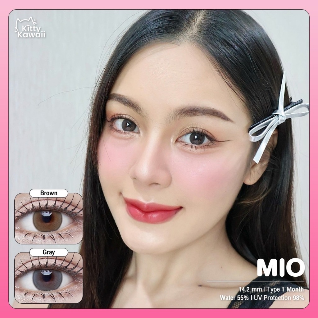 Kitty kawaii รุ่น Mio คอนแทคเลนส์ รายเดือน ค่าอมน้ำ55%