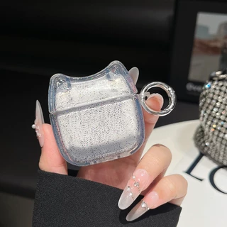 ประกายแวววาว เคสสีใส สำหรับ Airpods 4 1/2 airpods 3 airpods pro airpods pro 2 gen1/gen2/gen3