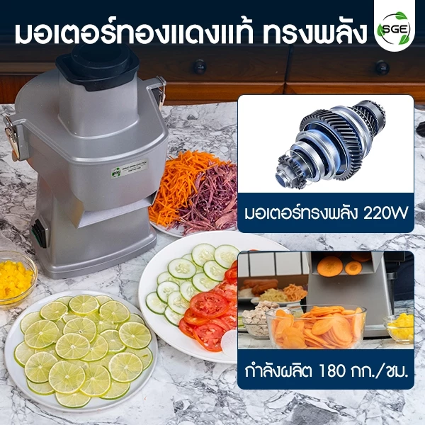 SGE เครื่องหั่น ที่หั่นผัก สไลด์ รุ่น VSX-G2 ซอย 4 in 1 กำลังสูง หั่นผักอเนกประสงค์ รับประกัน 1 ปี thumbnail 6