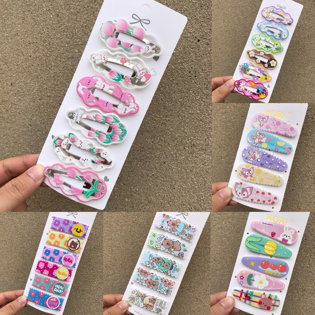 BB-3 กิ๊บพิมพ์ลาย ลาบูบู้ แพค 6 ตัว พร้อมส่งในไทย