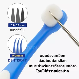 แปรงสีฟันสำหรับสัตว์เลี้ยง แปรงหัวขนาดกลาง ทำความสะอาดฟันสุนัข 1 ชิ้น