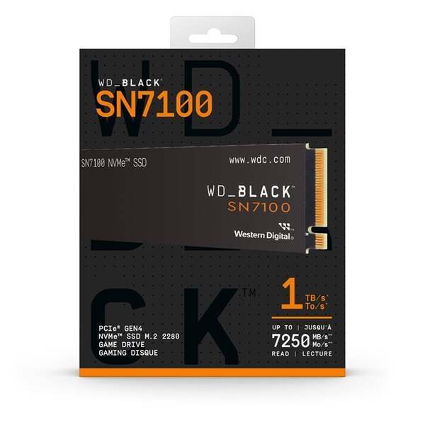 1TB SSD (เอสเอสดี) WD BLACK SN7100 - PCIe 4x4 NVMe M.2 2280 (WDS100T4X0E)