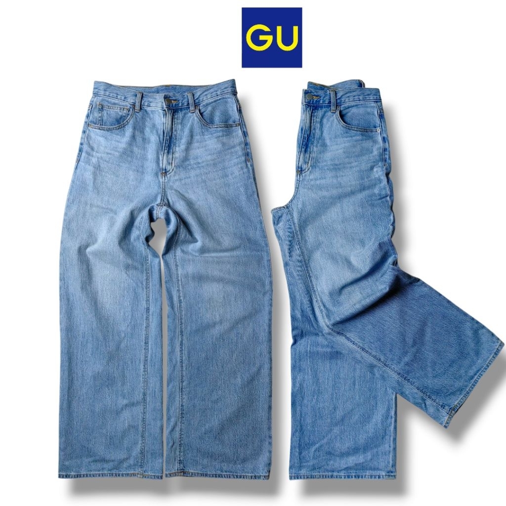 กางเกงยีนส์ GU ทรง Buggy เอว 32