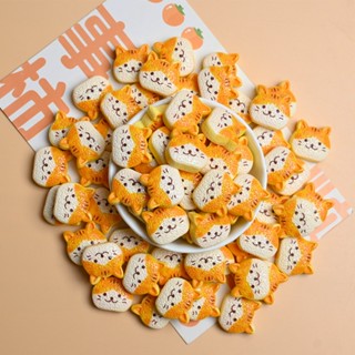 j714ขนมปังหน้าแมวยิ้มจิ๋วของเล่นแพ็คละ 10ชิ้น