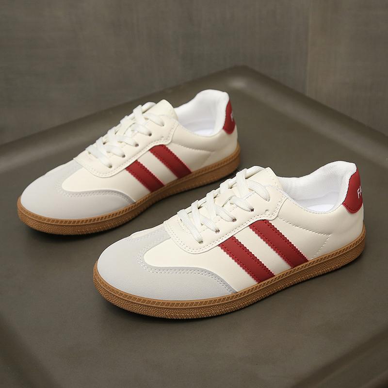 รองเท้ากีฬาลำลองสำหรับผู้หญิงกันลื่นด้านล่างแบบนุ่ม เนื้อผ้าระบายอากาศได้ดี มีสไตล์และมีน้ำหนักเบา รองเท้านักศึกษา