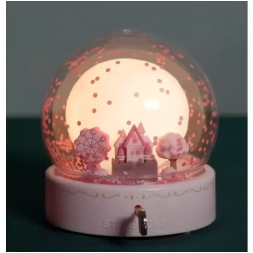 starbucks korea #cherry bloomsom moon lampของแท้จากshop สืนค้ามี ปัญหาไม่สมารถ เปิดไฟไม่ได้