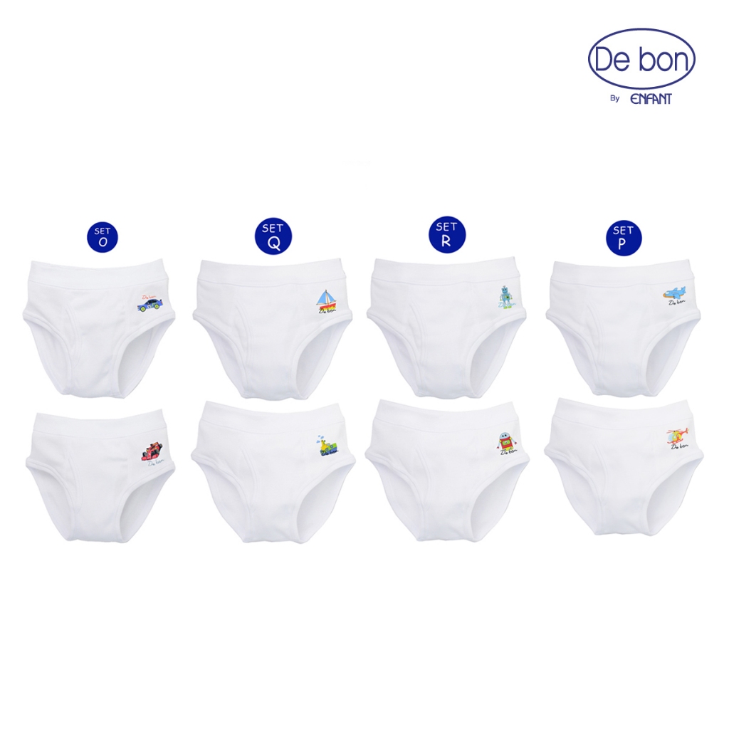 DE BON กางเกงในเด็กผู้ชายเปิดเป้าผ้าCotton สำหรับน้อง  2-10 ขวบ EV R3