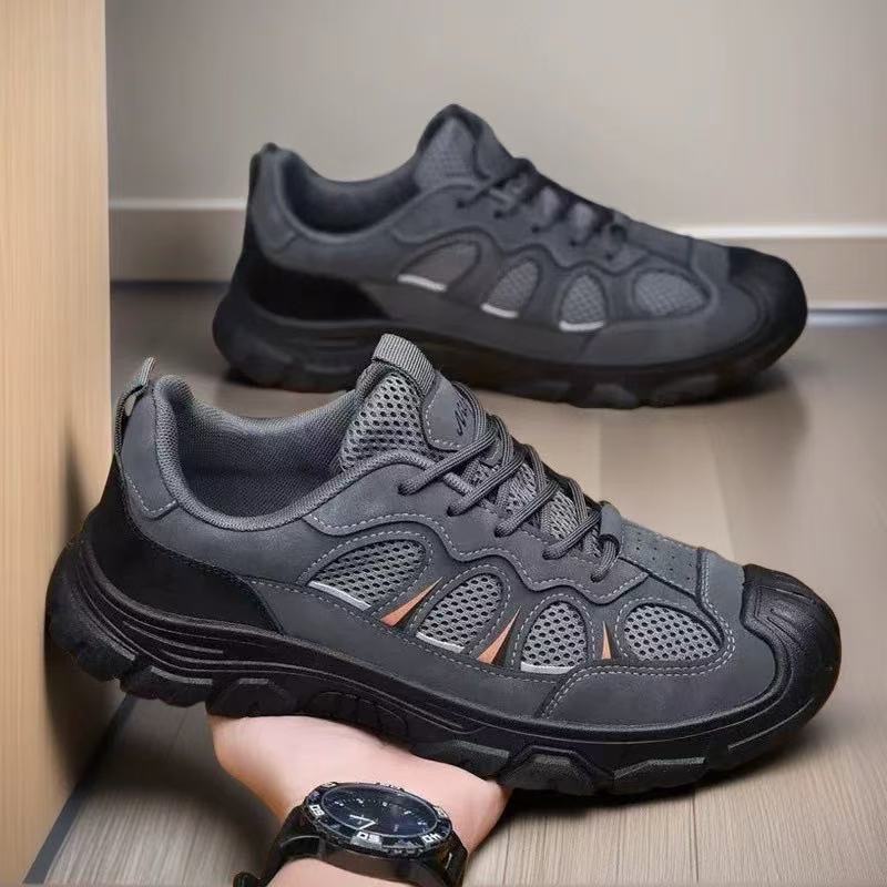 รองเท้าผ้าใบ รองเท้าใส่วิ่ง รองเท้าปีนเขาทนต่อการสึกหรอ ตาข่ายระบายอากาศ กันลื่นเหมาะสำหรับกลางแจ้ง