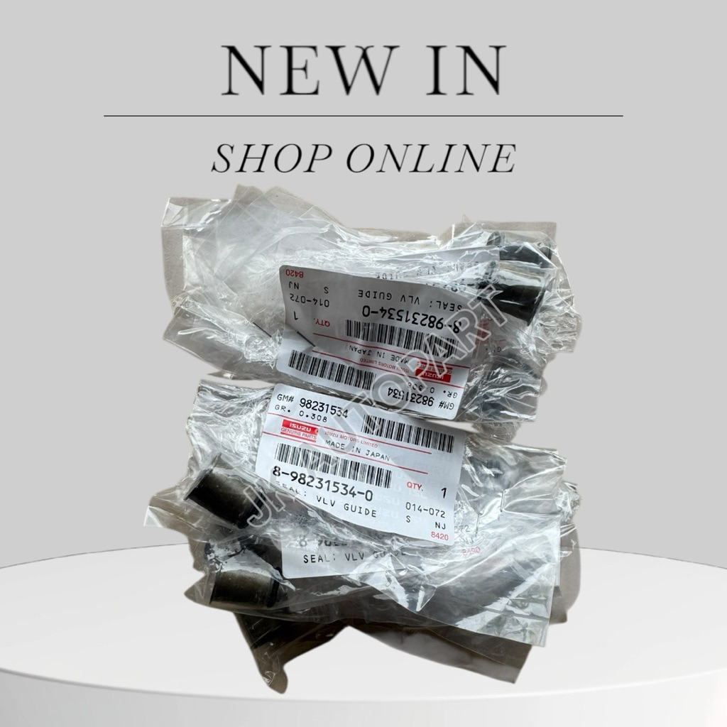 ซีลหมวกวาล์ว ISUZU R/K195 6HH 6HE 220-245HP รหัส 8-98231-534-0 ซีลปลอกวาล์วอีซูซุ แท้ๆเบิกศูนย์ (1ชุ