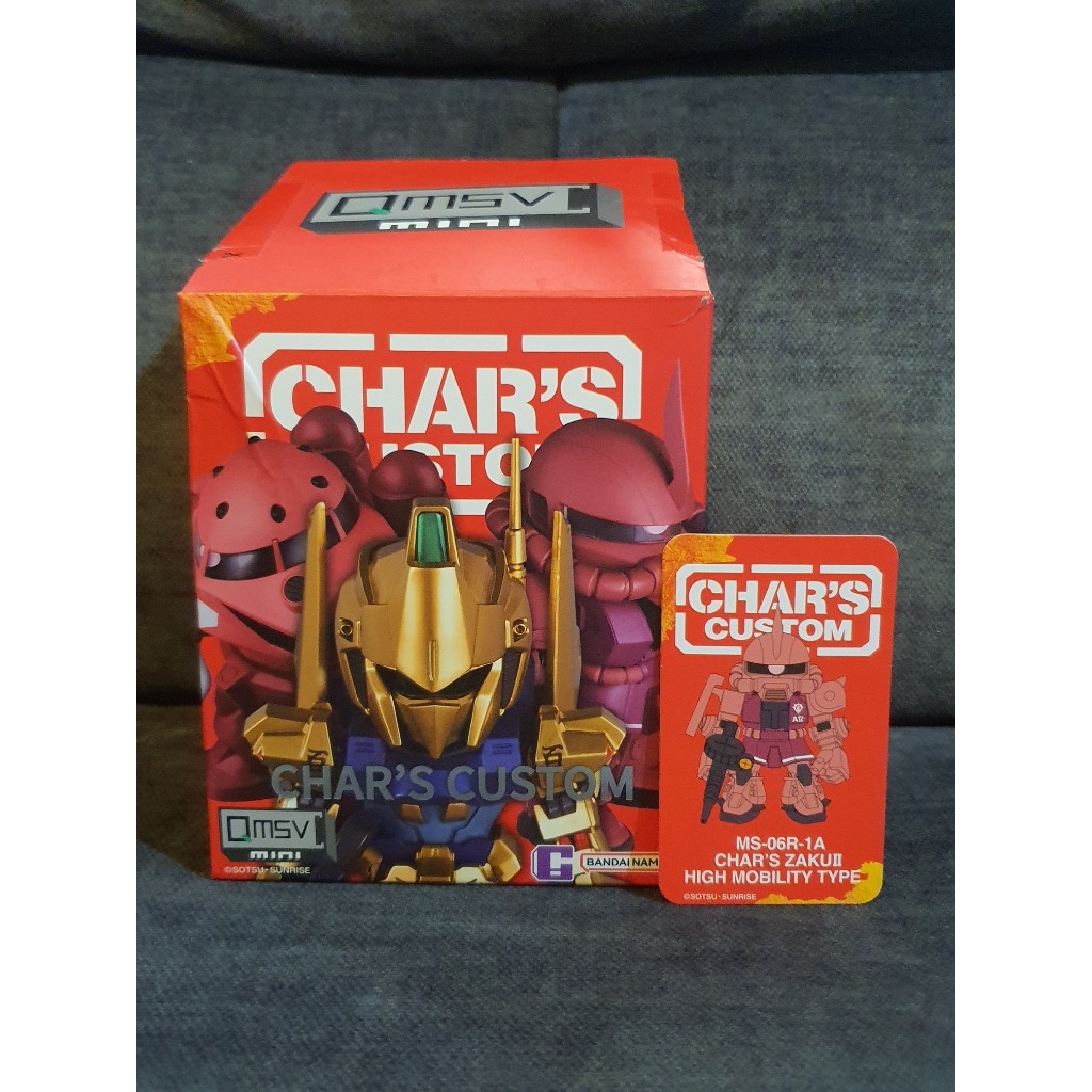 Blind Box gundam QMSV Mini Char's custom Zaku Popmart Bandai Namco กล่องสุ่มกันดั้ม ซาคุ MS-06R-1A