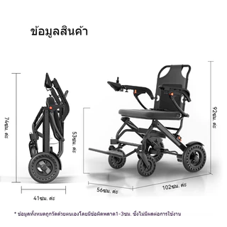 KANBEIO รถเข็นไฟฟ้าพับได้ [9.8กก.] น้ำหนักเบาสุด! พกพาง่าย ♿ สำหรับผู้สูงอายุ-ผู้ป่วย ✨ แบตลิเธียม วิ่งไกล ควบคุมง่าย