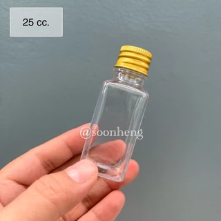 (แพ็ค 100 ใบ) ขวดสบู่โรงแรม แบบเหลี่ยม 25 cc