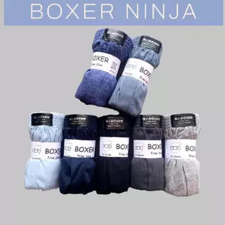 บ๊อกเซอร์แพ็ค 5 ตัว สีพื้นผ้ายืดเกรดAA มี Freesize L XL XXL