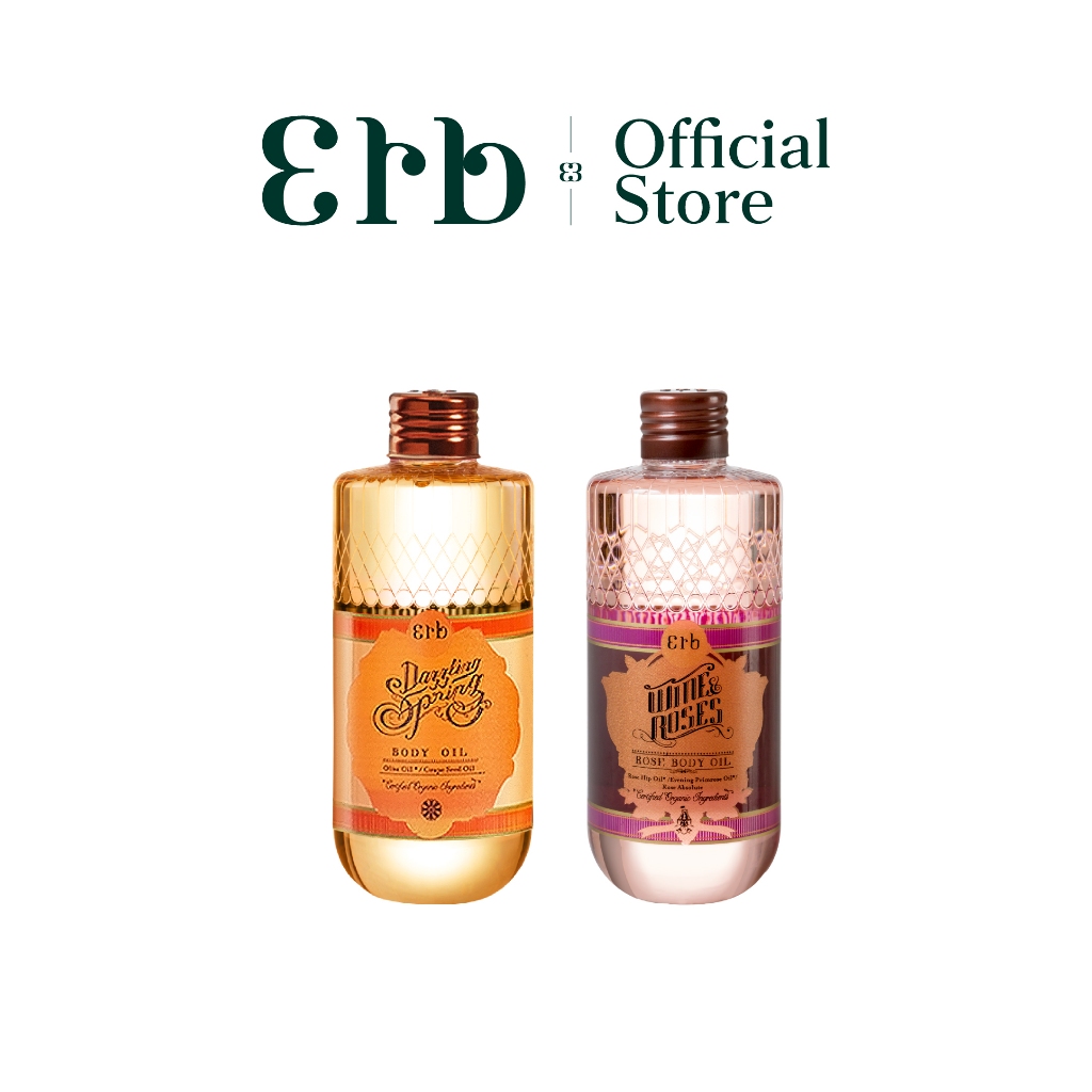 [เซ็ตสุดคุ้ม] ERB Scent & Skin Set -  Wine & Roses Body Oil 230 ml. + Dazzling Spring Body Oil 240ml