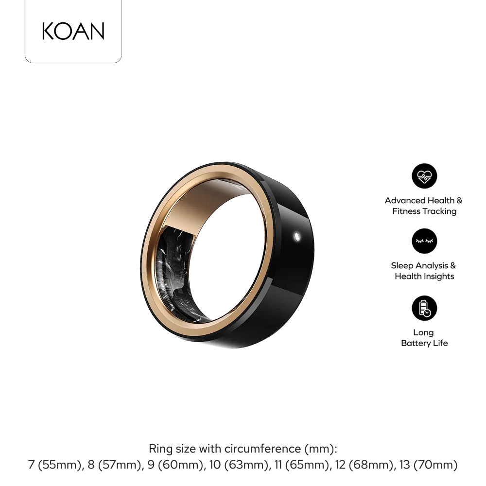 MOMAX แหวนอัจฉริยะ 1-Sense Active Smart Ring ติดตามสุขภาพตลอด 24 ชม. / สี Black + Rose Gold