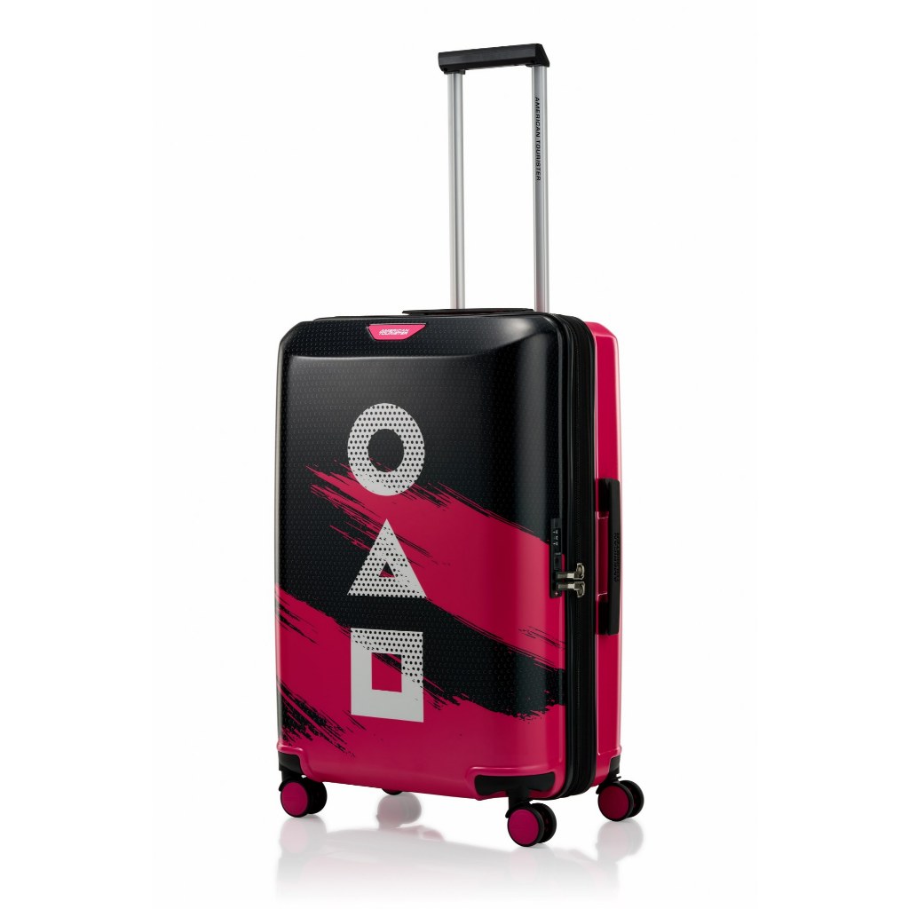 AMERICAN TOURISTER กระเป๋าเดินทางล้อลาก (24 นิ้ว) รุ่น ATX SQUID GAME SPINNER 67/24 EXP TSA