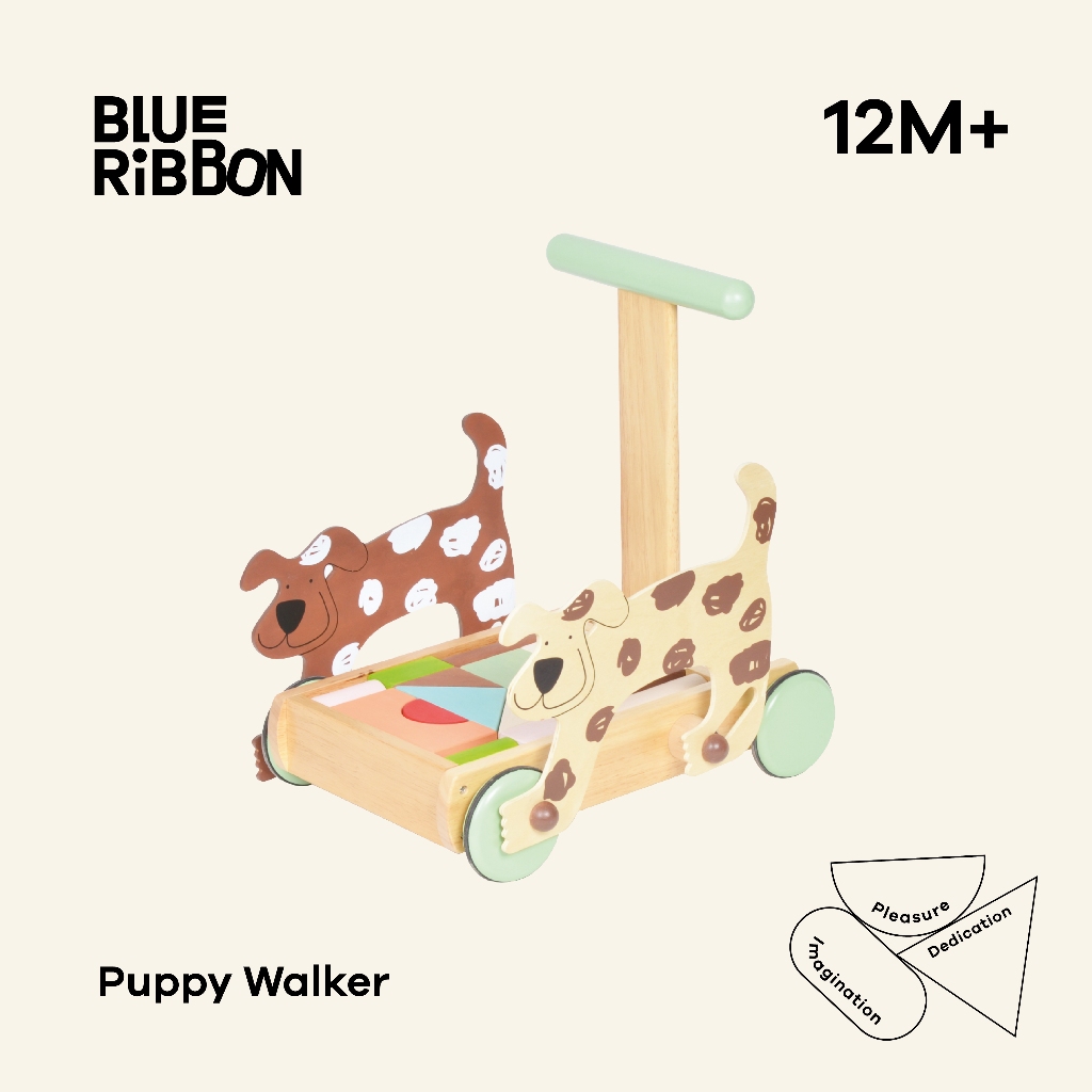 Blue Ribbon Toys รถเข็นหัดเดินพร้อมบล็อก(PUPPY/KITTY WALKER)