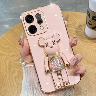 เคสหมุนได้ สำหรับ OPPO A6T A6 A6X A5X น้องหมี ขาตั้งได้ ฝาหลัง แบบนิ่ม น่ารัก เคสสีสวย พลาสเทล น้องหมีสุดน่ารัก E7