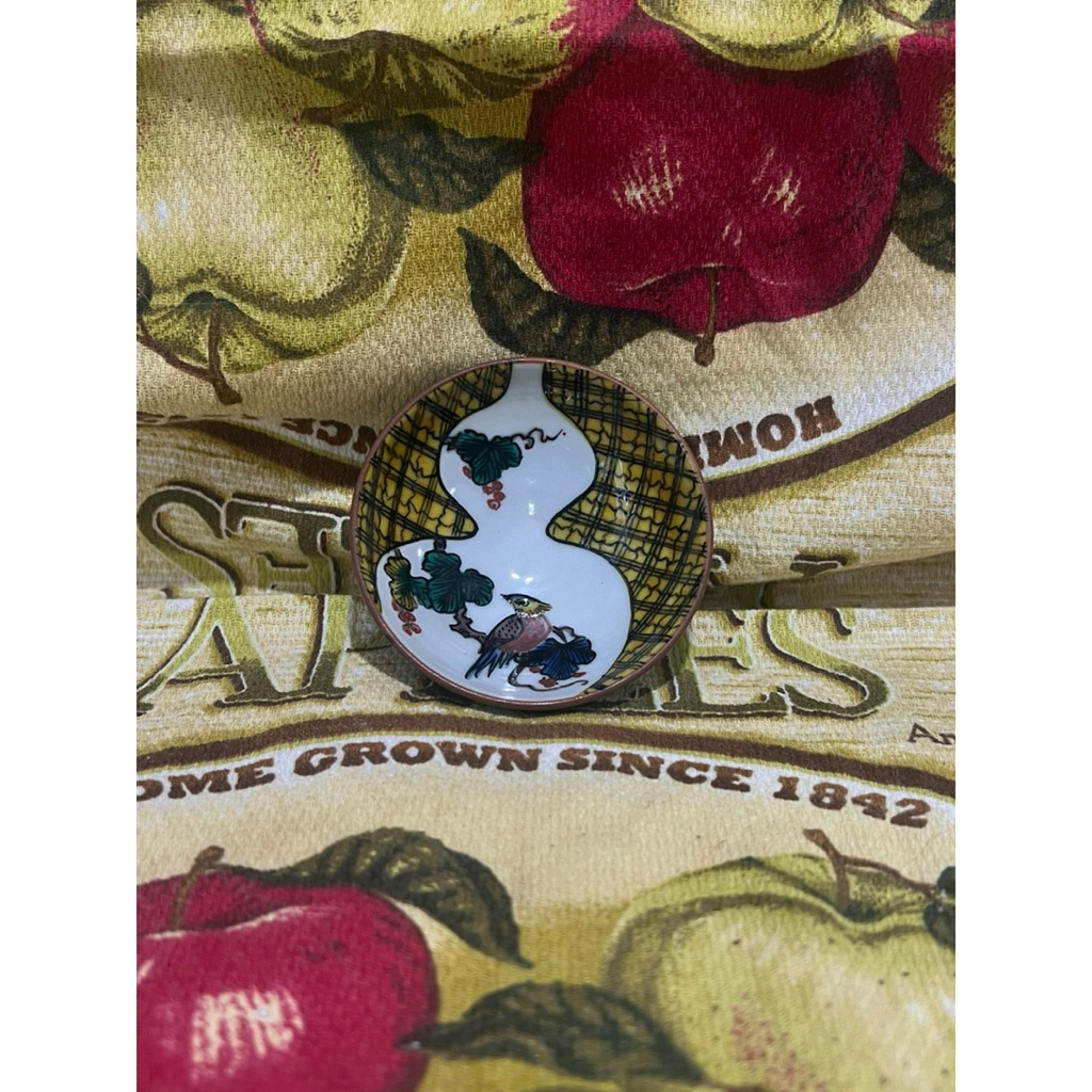 #MC168_7 #kutani   วาดมือ ลายน้ำเต้า ไก่ฟ้า จอกชา