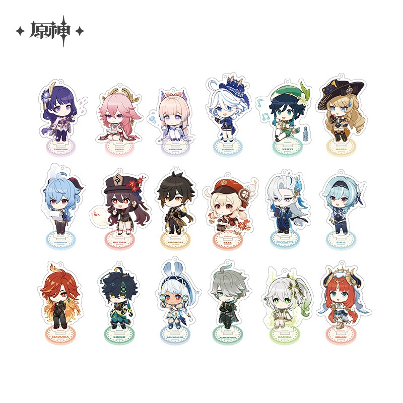 [ พร้อมส่ง / Official ] Genshin Impact Starlight Reverie Event - Chibi Standee Keychain เกนชิน สแตนด