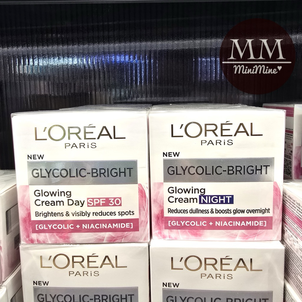[สูตรใหม่] L'Oreal Paris Glycolic Bright Glowing Cream ลอรีอัล ไกลโคลิค ไบรท์ คร