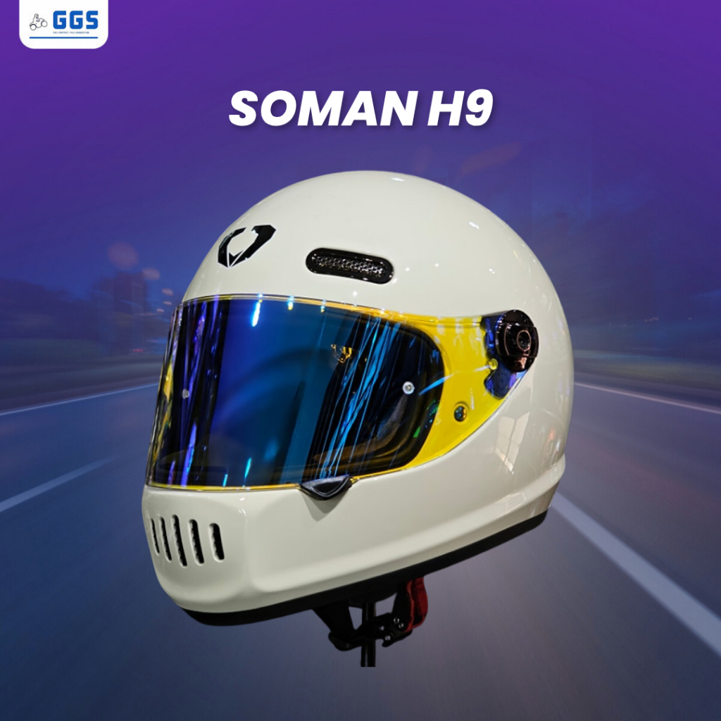 SOMAN H9 หมวกกันน็อค สไตล์วินเทจ คลาสสิค น้ำหนักเบา! นวมเกรดพรีเมี่ยม รองรับการติดตั้งบลูทูธ