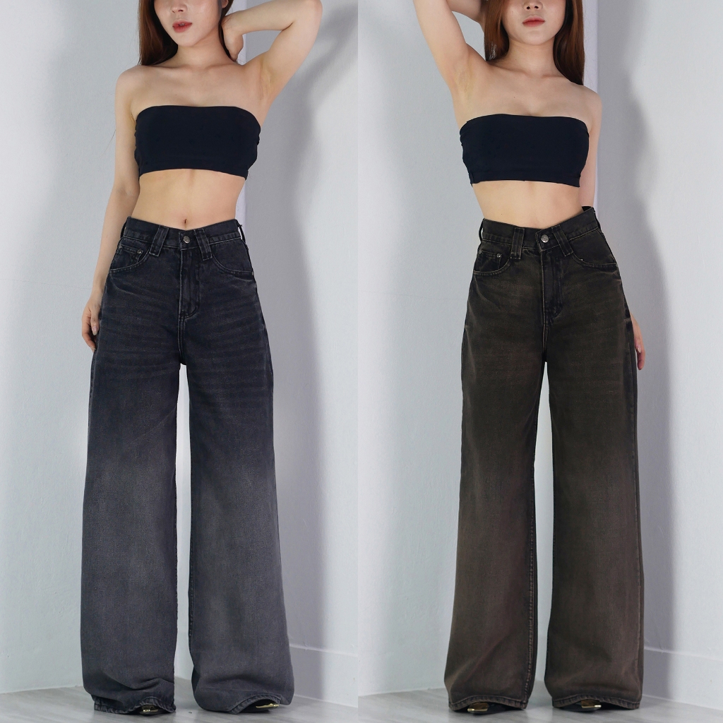 VALAW - Blossom Jeans กางเกงยีนส์ทรงกระบอกใหญ่